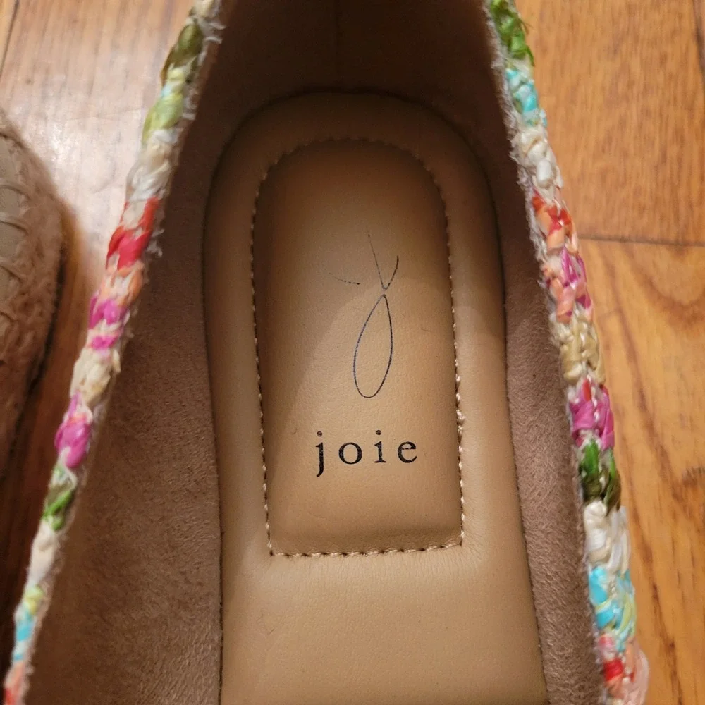 Joie Multicolor Woven Espadrille Flats 9M CARA Summer Beach Shoes Comfort